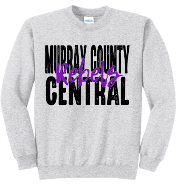 PREORDER Spiritwear Crewneck Sweatshirt - Murray County Central Rebels