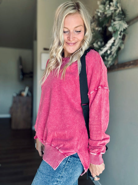 Shelby Acid Wash Pullover - SIZE LARGE