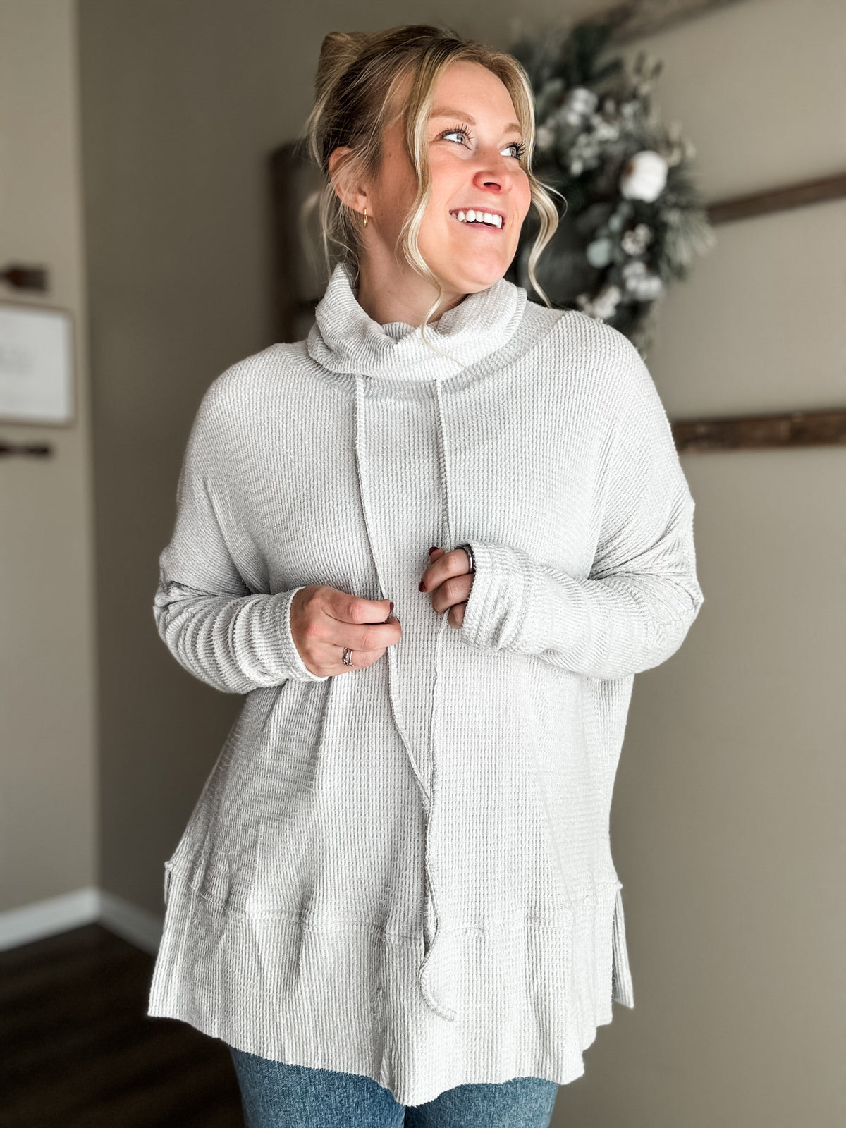 Macie Cowl Neck Sweater - SIZE MEDIUM
