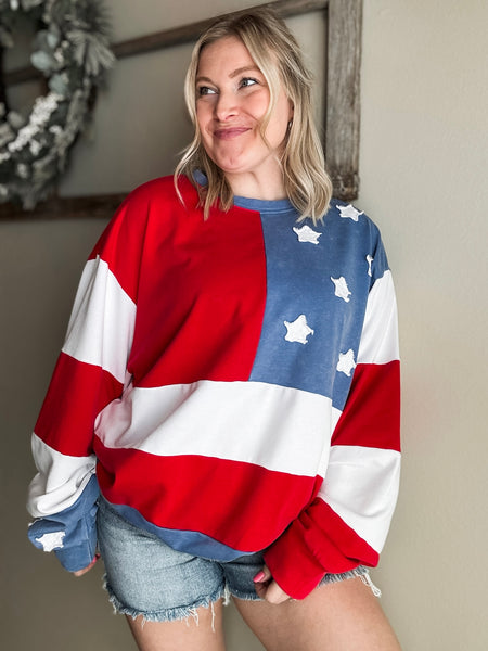 Old Glory Mineral Wash Sweatshirt - SIZE SMALL