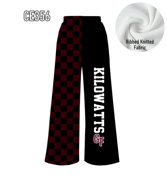 PREORDER Spiritwear Checkered Split Leg Bottom - KILOWATTS