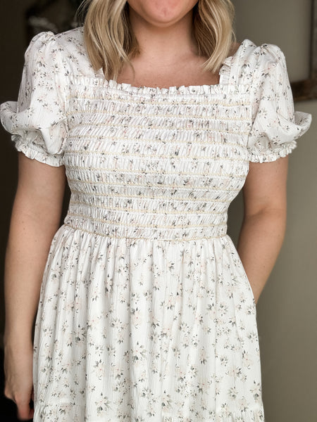 Blythe Dainty Floral Maxi Dress - SIZE MEDIUM