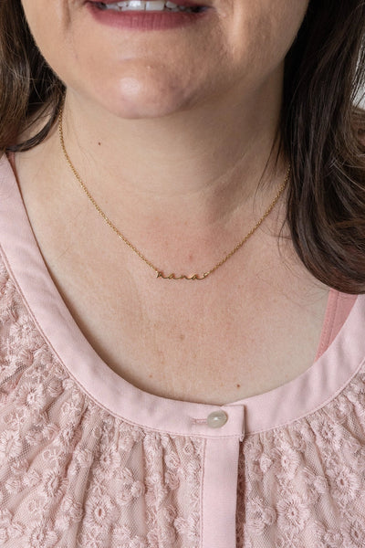 Keepsake Script Necklace