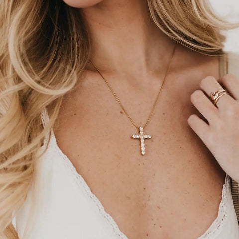 Lydia Diamond Cross Necklace