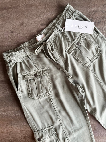 Riley Relaxed Cargo Pant - Sage
