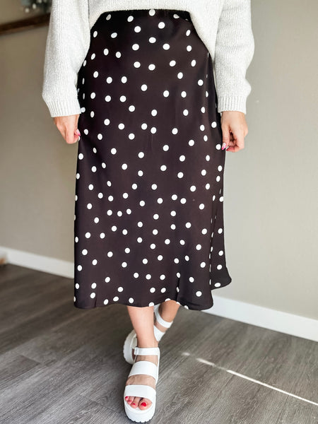 Kittie Polka Dot Midi Skirt