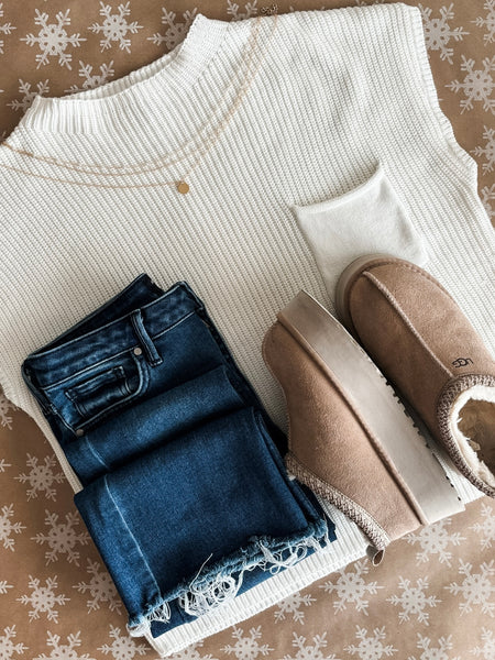 Sloane Sleeveless Knit Top - Ivory