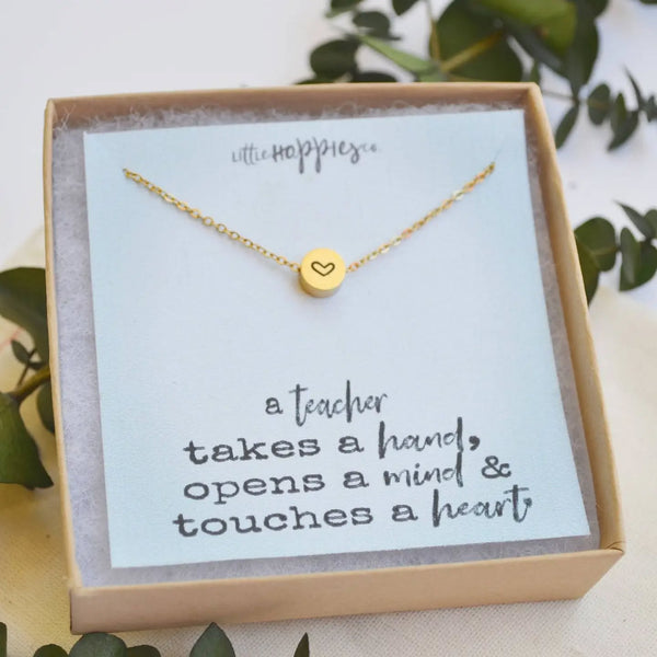Teacher Heart Necklace