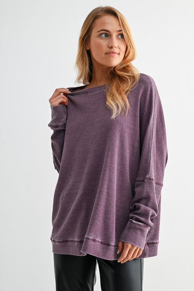 Daphne Waffle Knit Pullover - 2 Color Options