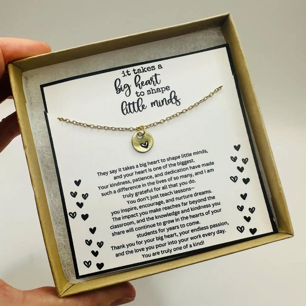 Teacher Heart Necklace