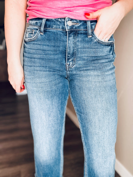 Andie High Rise Cuffed Jeans