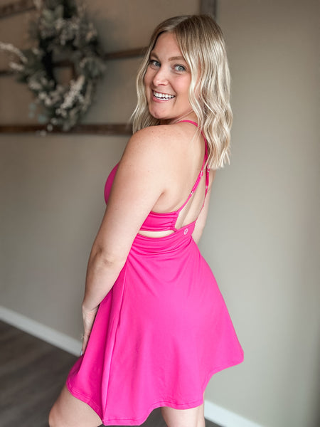 Crosscourt Activewear Dress - Pink