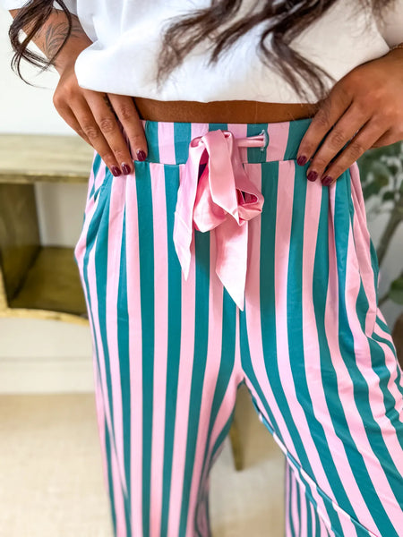 Eira Satin Bow Pajama Pants