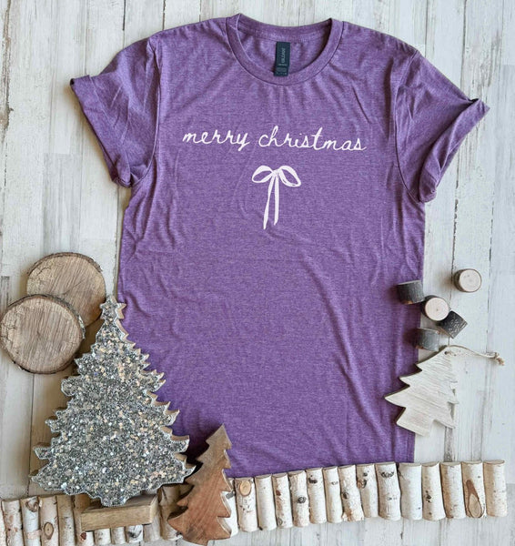 Merry Christmas Bow Graphic Tee