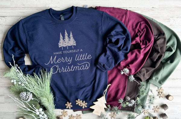 Merry Little Christmas Graphic Sweatshirt - SIZE SMALL
