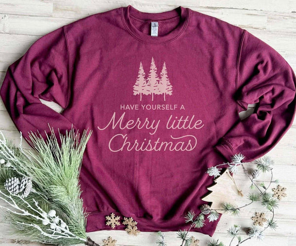 Merry Little Christmas Graphic Sweatshirt - SIZE SMALL