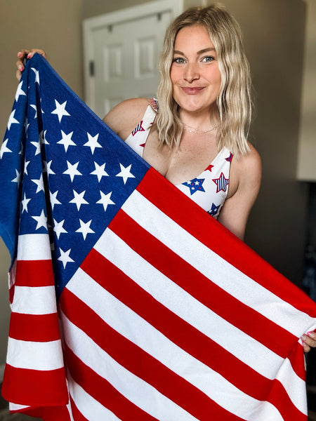 American Flag Beach Towel