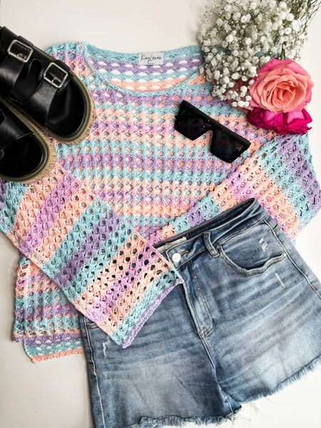 Easy Breeze Open Knit Sweater - SIZE MEDIUM