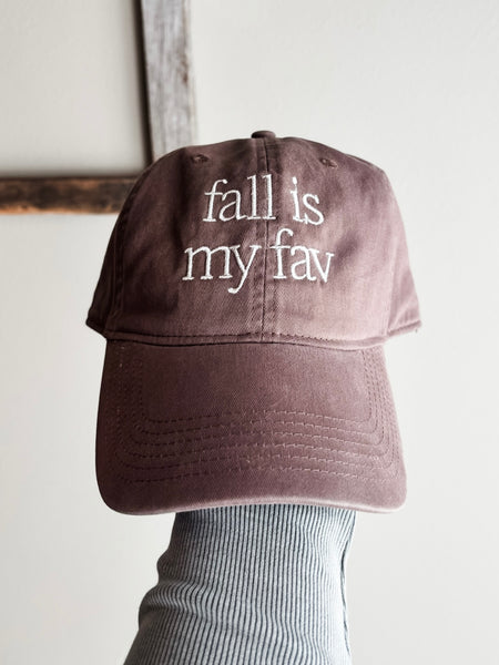 Fall Is My Fav Embroidered Baseball Cap