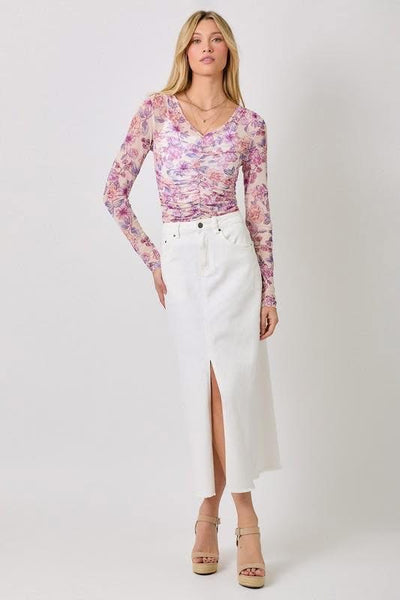 Freda Floral Ruched Top