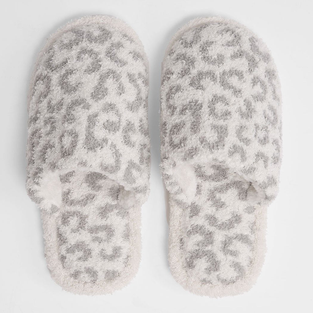Winter Luxury Leopard Home Slippers