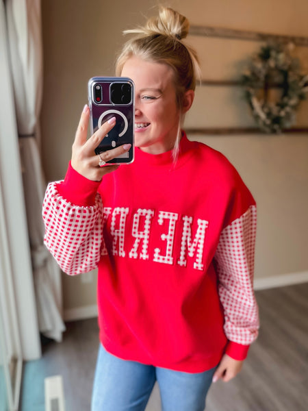 PREORDER Merry Mock Neck Pullover