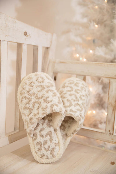 Winter Luxury Leopard Home Slippers
