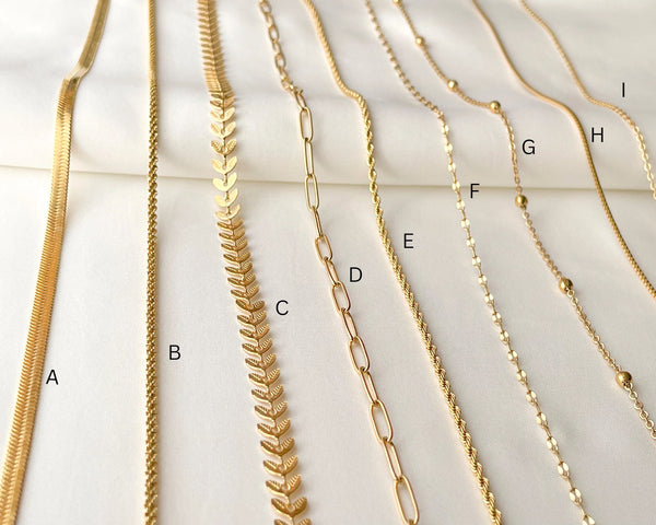 Dainty Gold Customizable Chain Necklaces