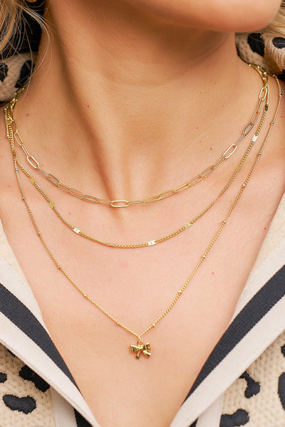 Goldie Bow Necklace Set