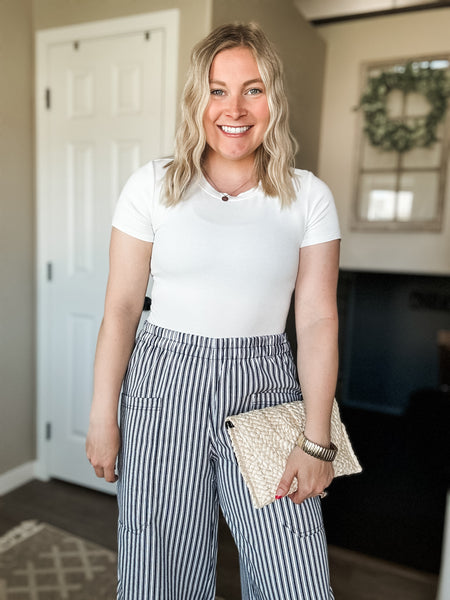 Tully Stripe Wide Leg Pants