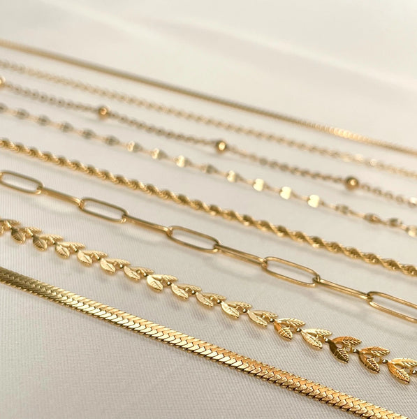 Dainty Gold Customizable Chain Necklaces