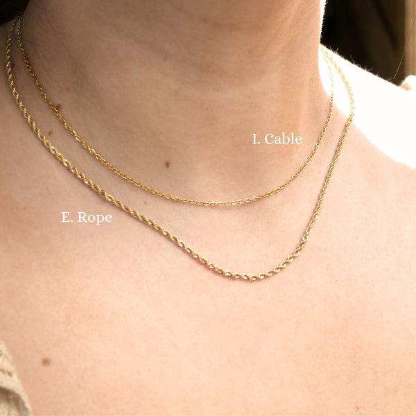 Dainty Gold Customizable Chain Necklaces