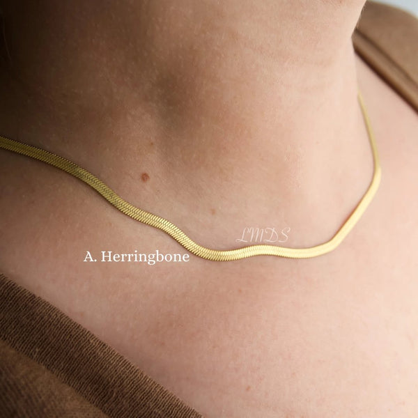 Dainty Gold Customizable Chain Necklaces