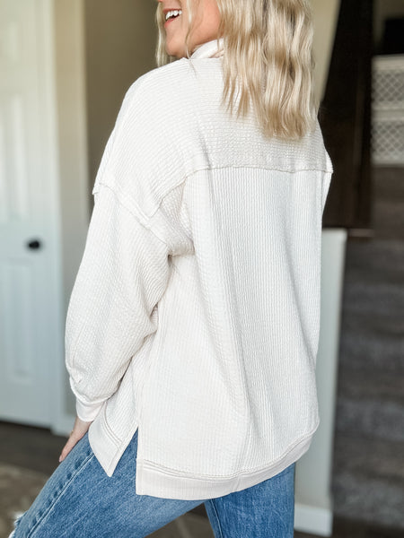 Rhodes Waffle Half Zip Pullover