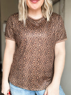 Wild Side Leopard Tee - SIZE MEDIUM