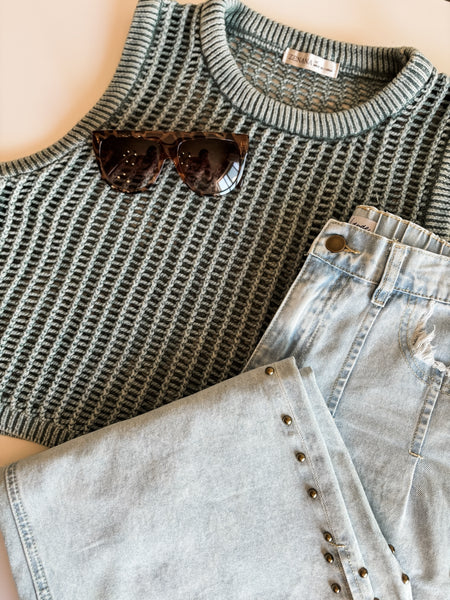 Kenleigh Open Knit Sweater Vest