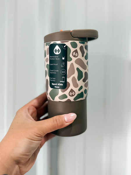 HydroJug 14 oz Sport Kids Water Bottle - Duck Camo