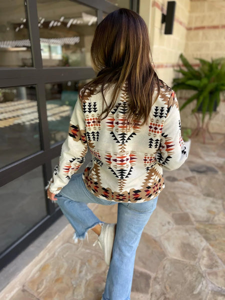 PREORDER Deidre Aztec Zip Up Jacket