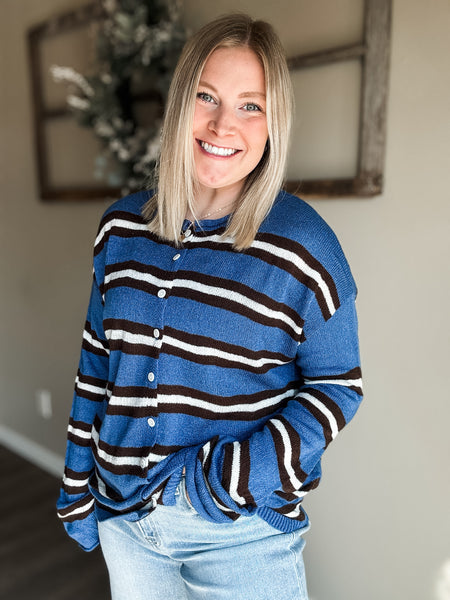 PREORDER Korie Stripe Knit Cardigan