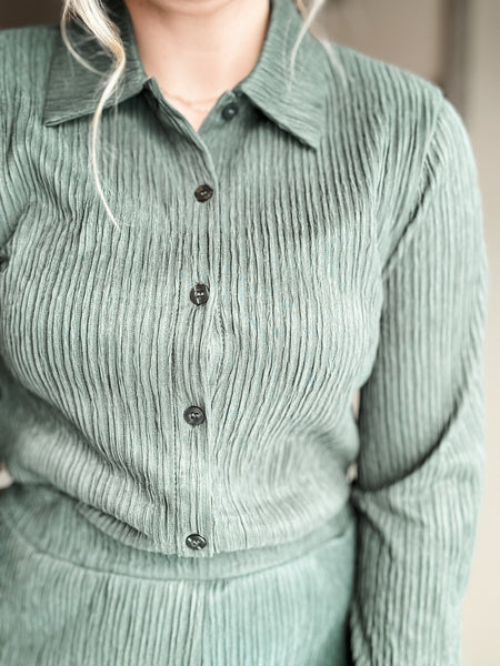 Iris Crinkle Jumpsuit - SIZE SMALL