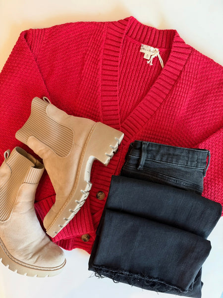 Lilibet Textured Knit Cardigan