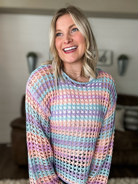 Easy Breeze Open Knit Sweater - SIZE MEDIUM