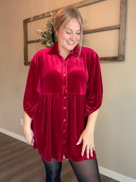 PREORDER Cressida Velvet Tunic Dress