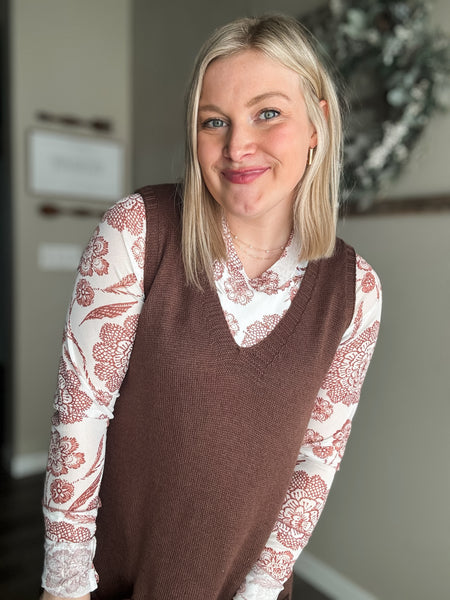 PREORDER Sienna Floral Mesh Top