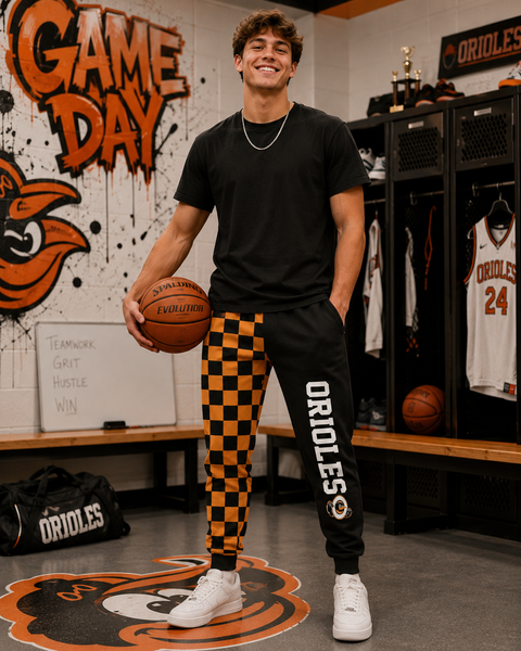 PREORDER Spiritwear Checkered Split Leg Bottom - ORIOLES