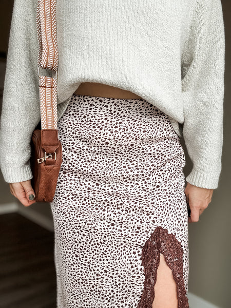PREORDER Kassia Cheetah Lace Skirt