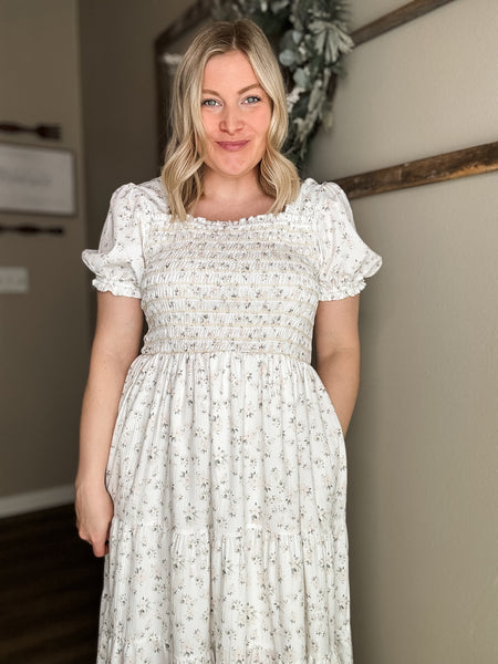 Blythe Dainty Floral Maxi Dress - SIZE MEDIUM