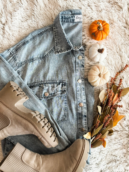 PREORDER Dakota Denim Shirt Dress