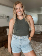 Jarrah Dyed Tank Top - Forest - SIZE SMALL