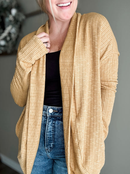 Tia Texture Ribbed Cardigan